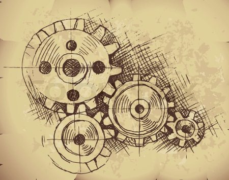 Эскиз шестерни