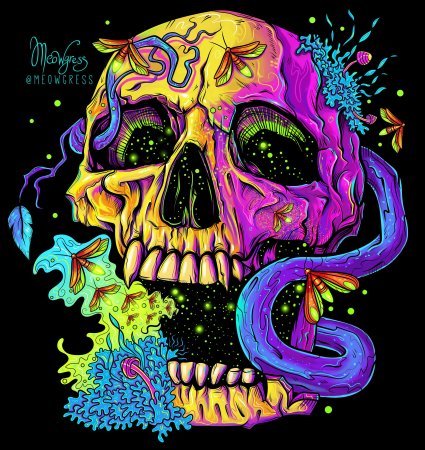 Красочный череп