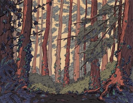 Билибин иллюстрации лес