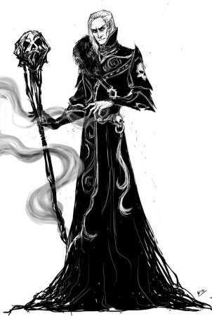 Рыцарь в плаще с капюшоном белый