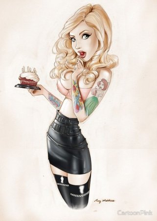 Нарисованная телка