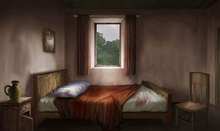 Комната с окном арт