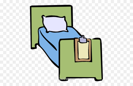 Больничная кровать вектор