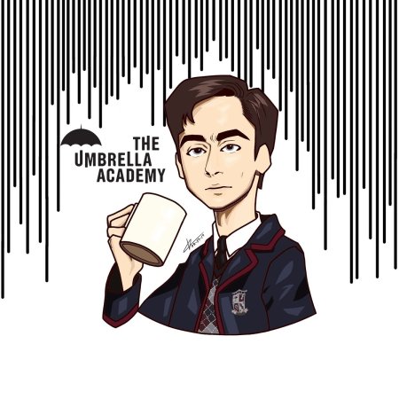 Пятый Академия Амбрелла карандашом