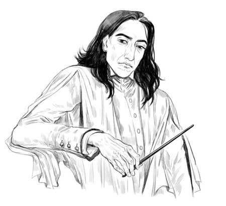 Северус Снегг срисовка в полный рост