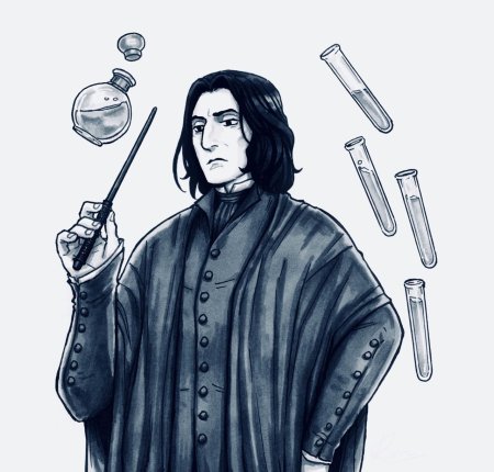 Профессор Снейп из Гарри Поттера рисунок