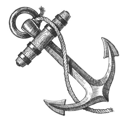 Якорь карандашом