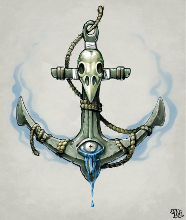 Красивый арт якорь