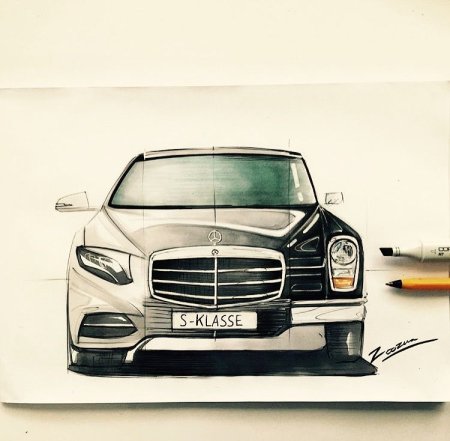 Машина Мерседес арт