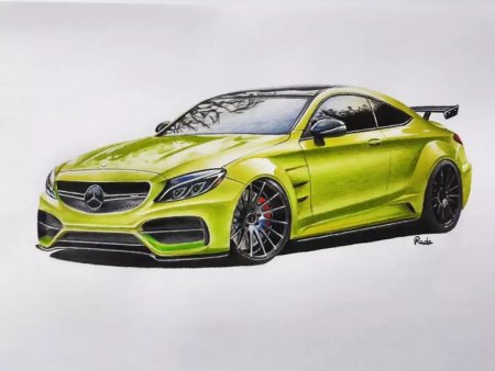 Mercedes-AMG-c63-Coupe нарисованный