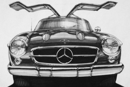 Мерседес арт рисунок