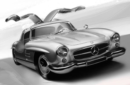 Mercedes 300sl Постер