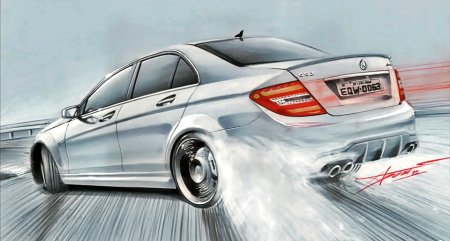 Мерседес Бенц c63 дрифт