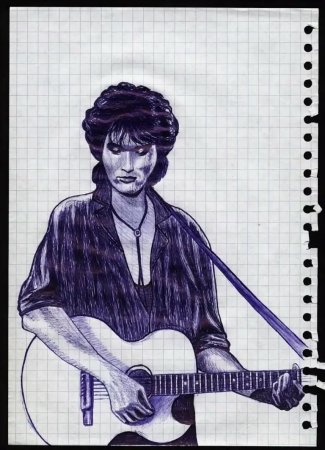 Виктор Цой шарж