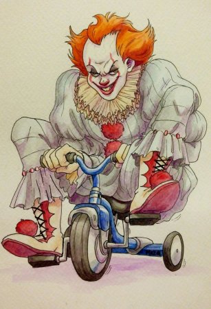 Клоун ПЕННИВАЙЗ на велосипеде