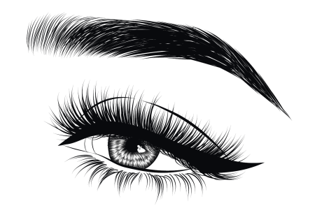 Ресницы черно белые