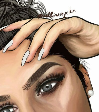 Девушка брови рисунок