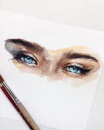 Глаз акварелью