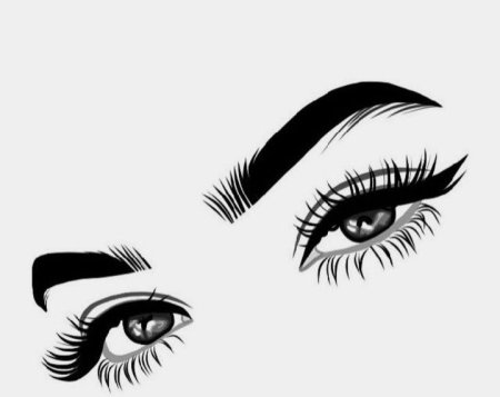 Нарисованные ресницы