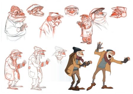 Разработка персонажей для мультфильма