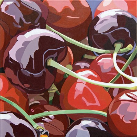 Вишня акварелью