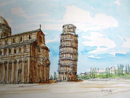 Пизанская башня живопись