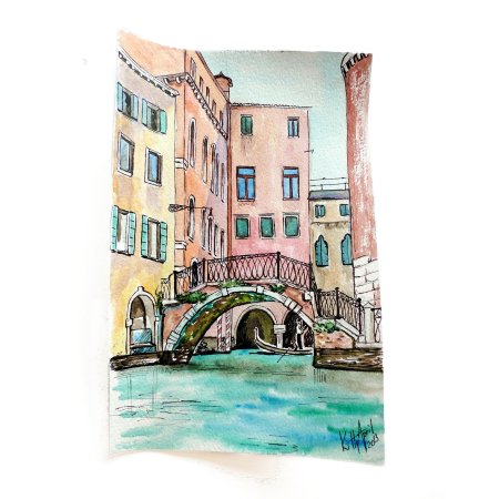 Венеция Акварельные скетчи