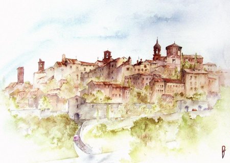 Италия акварель