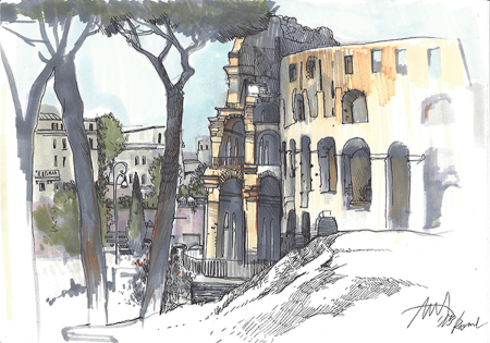 Анна Эгида городской скетчинг