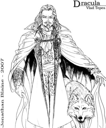 Граф Влад Дракула рисунок