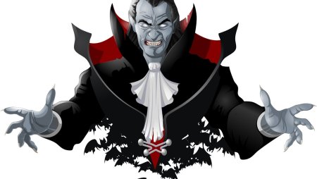 Дракула на белом фоне