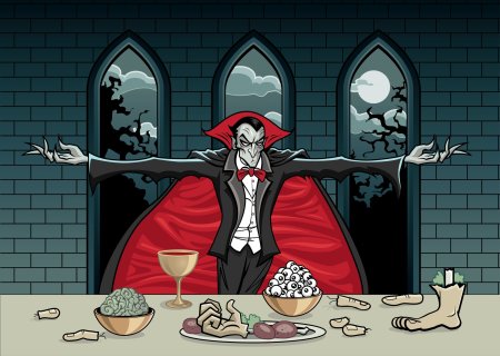 Рисунок вампир Граф Дракула