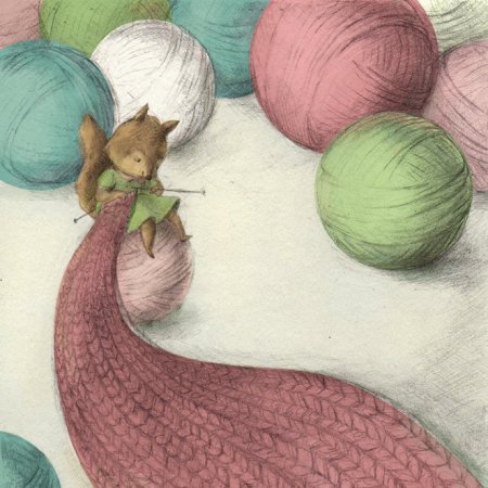 Девушка с клубком пряжи