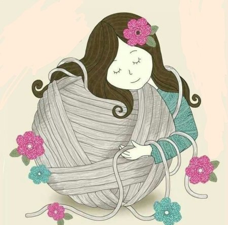 Иллюстрации вязальщица