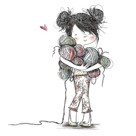 Иллюстрации вязальщица