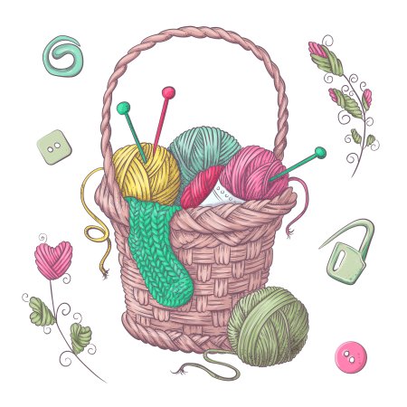 Клубок со спицами