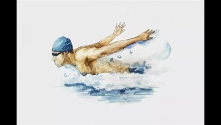 Плавание арт рисунок (50 фото)