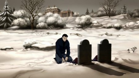 Брюс Уэйн на кладбище