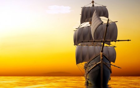 Фон для рабочего стола парусник