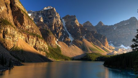 Озеро Морейн Канада закат