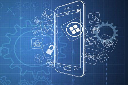 Разработка мобильных приложений иллюстрация