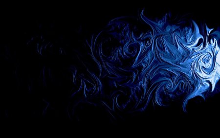 Синие узоры на черном фоне