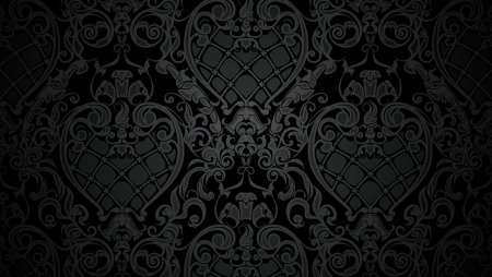 Черный фон с узорами