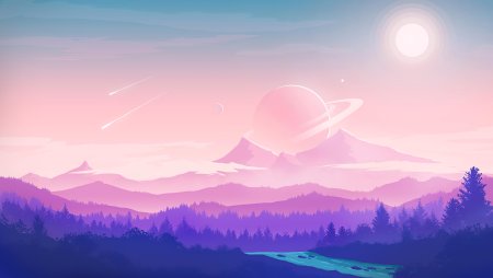 Пейзаж стиле Flat