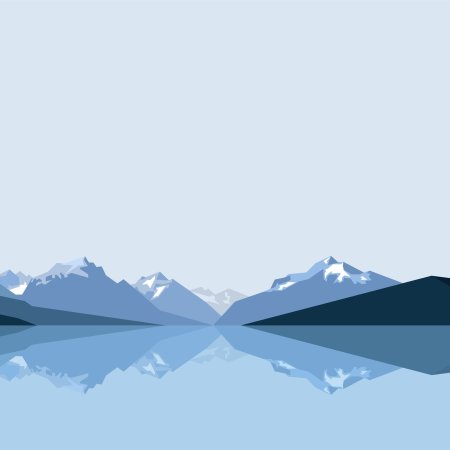 Флэт дезигн горы