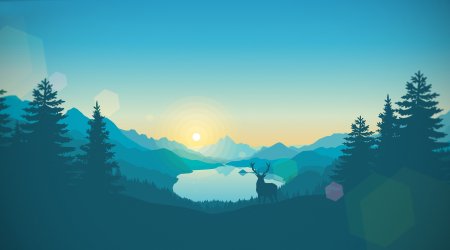 Firewatch лес река горы