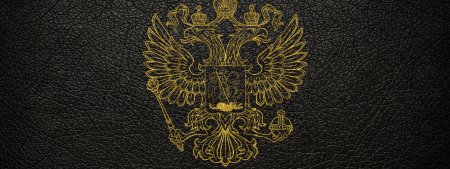 Герб России на черном фоне