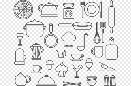 Утварь для кухни нарисовать