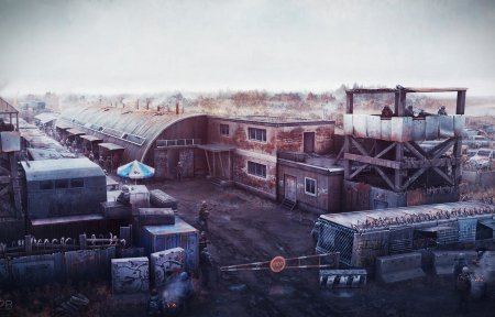 Лагерь выживших постапокалипсис арт