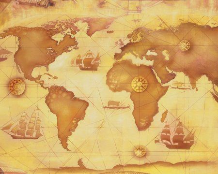 Карта мира акварель